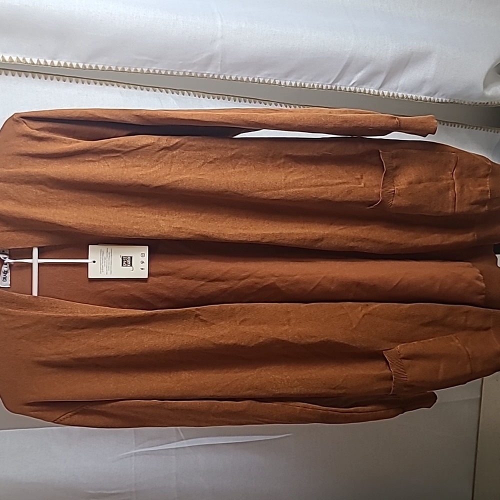 Grace Karin Burgandy and White Collegiate Cardigan Size Med. New - Picture 2 of 5